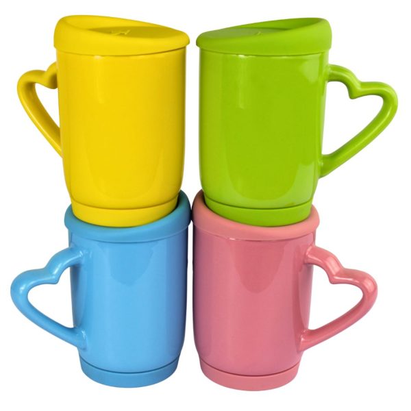 Mug Cerámico 12oz Tapa Siliconada