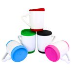 Mug Cerámico 12oz Blanco Tapa Siliconada - Imagen 4