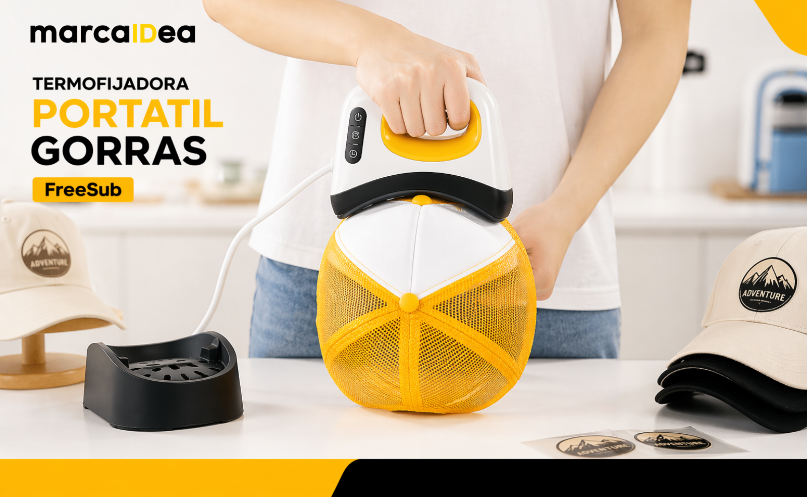 termofijadora portátil para gorras FreeSub