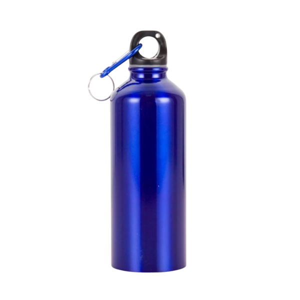 Caramañola deportiva 600ml azul brillante en acero inoxidable personalizable