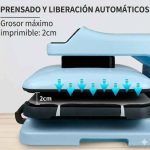 Termofijadora automática 38x38 cm azul para sublimación profesional con sistema automático