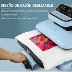 Termofijadora automática 38x38 cm azul para sublimación profesional con sistema automático