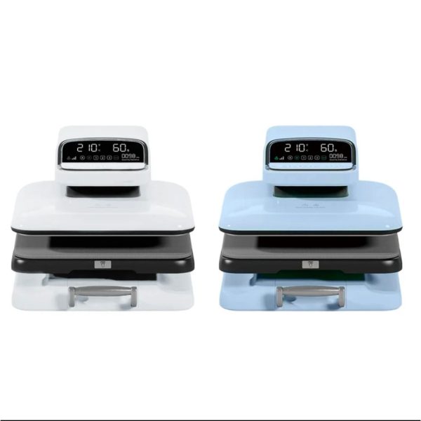 Termofijadora automática 38x38 cm azul para sublimación profesional con sistema automático