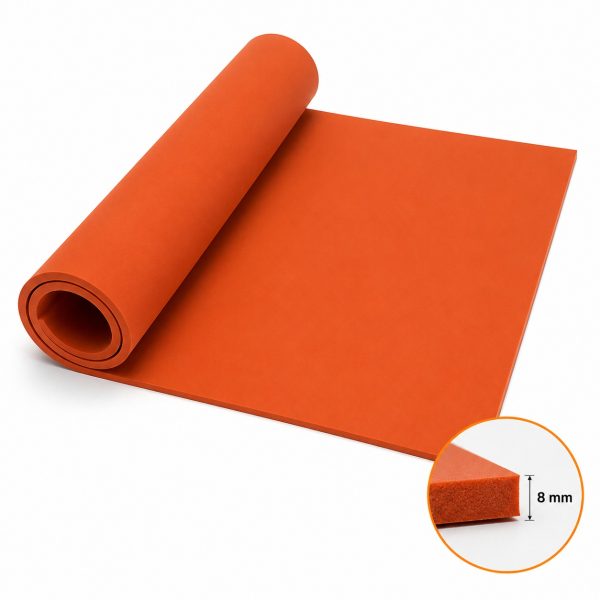 Pad de silicona para termofijadora Markinks de 8 mm color naranja para sublimación y transfer.