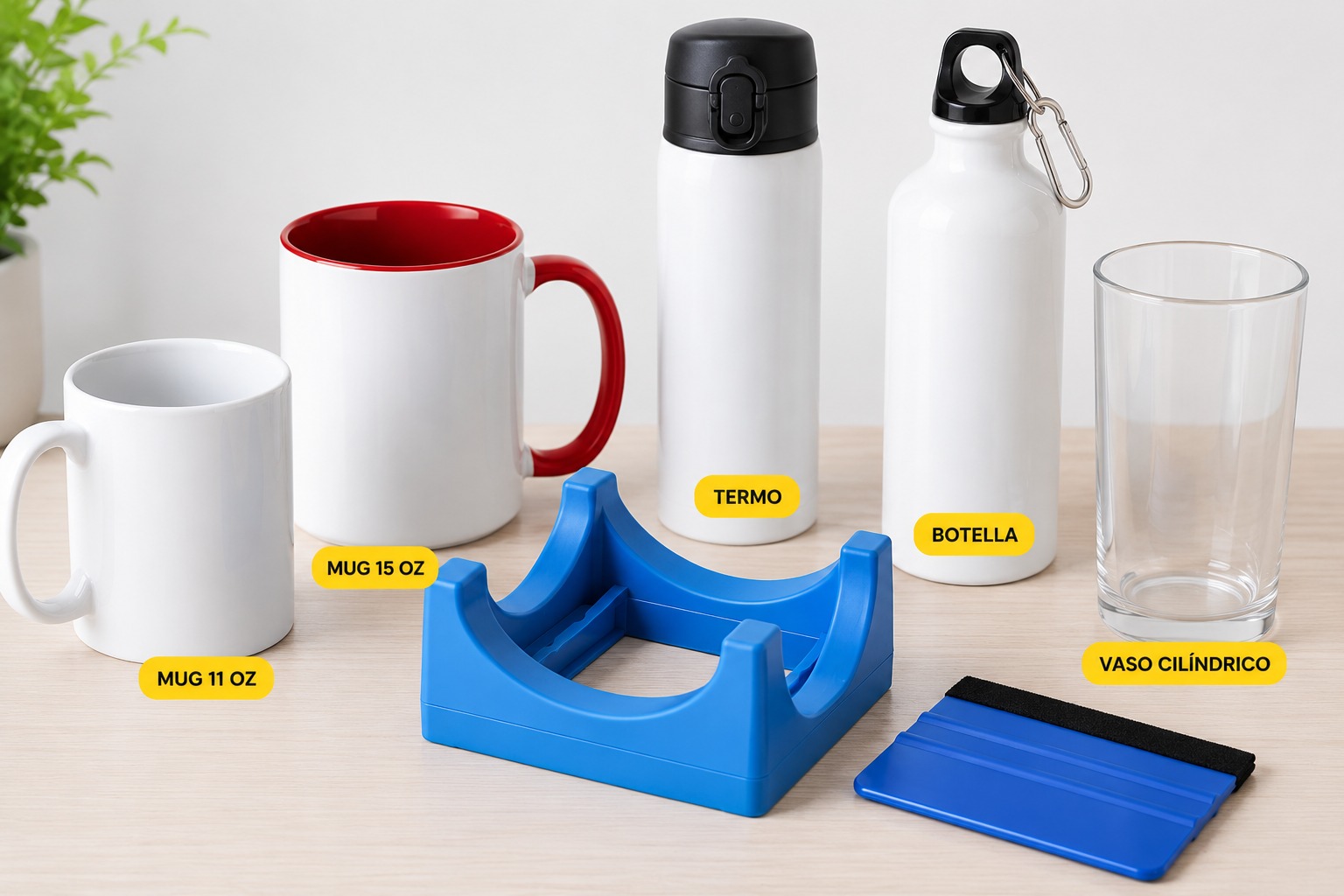 Compatibilidad del soporte de giro manual con mugs termos botellas y vasos
